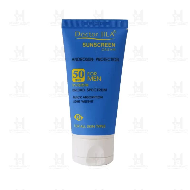 کرم ضد آفتاب مخصوص آقایان حاوی  SPF 50 دکتر ژیلا 50 گرم