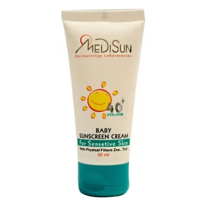 کرم ضد آفتاب کودک مدیسان SPF40 مناسب پوست حساس 50 میلی لیتر