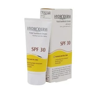 کرم ضد آفتاب پوست خشک حاوی SPF30 هیدرودرم 50 میلی لیتر