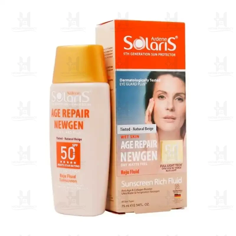 فلوئید ضد آفتاب SPF50 سولاریس ایج ریپیر نیوژن آردن 75 میلی لیتر