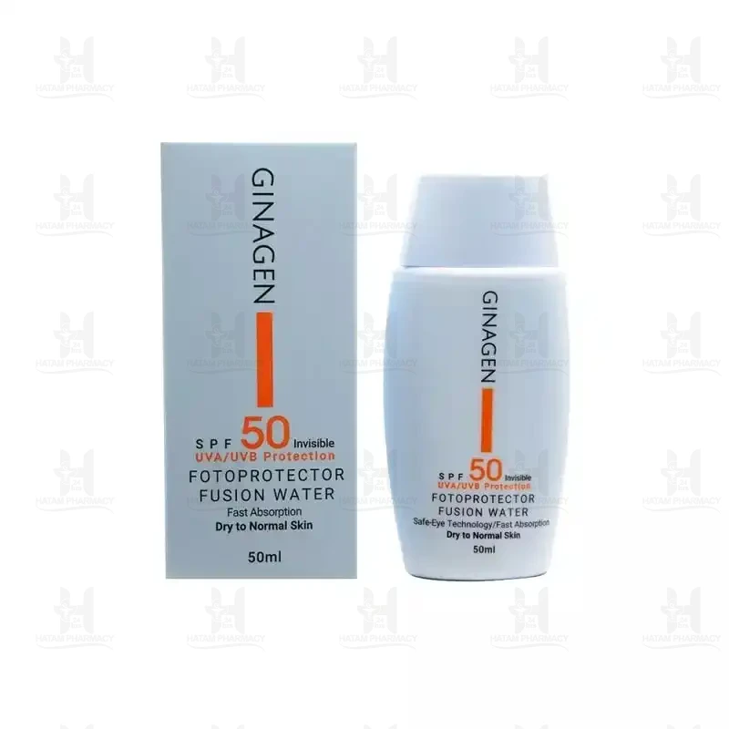 کرم ضد آفتاب فلوئید پوست خشک SPF50 ژیناژن 50 میلی لیتر