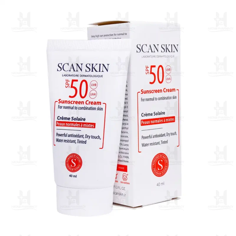 کرم ضد آفتاب SPF50 پوست نرمال اسکن اسکین 40 میلی لیتر