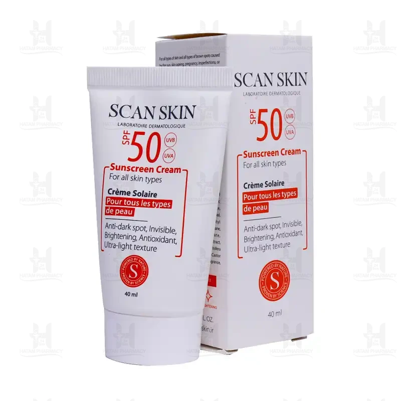 کرم ضد آفتاب ضد لک SPF50 اسکن اسکین 40 میلی لیتر