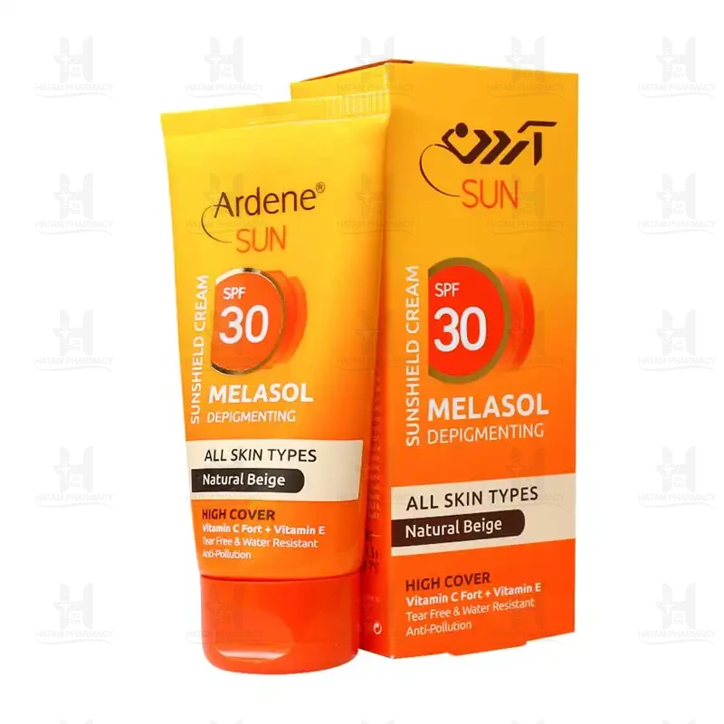 کرم ضد آفتاب روشن کننده حاوی SPF30 ملاسول آردن 50 میلی لیتر