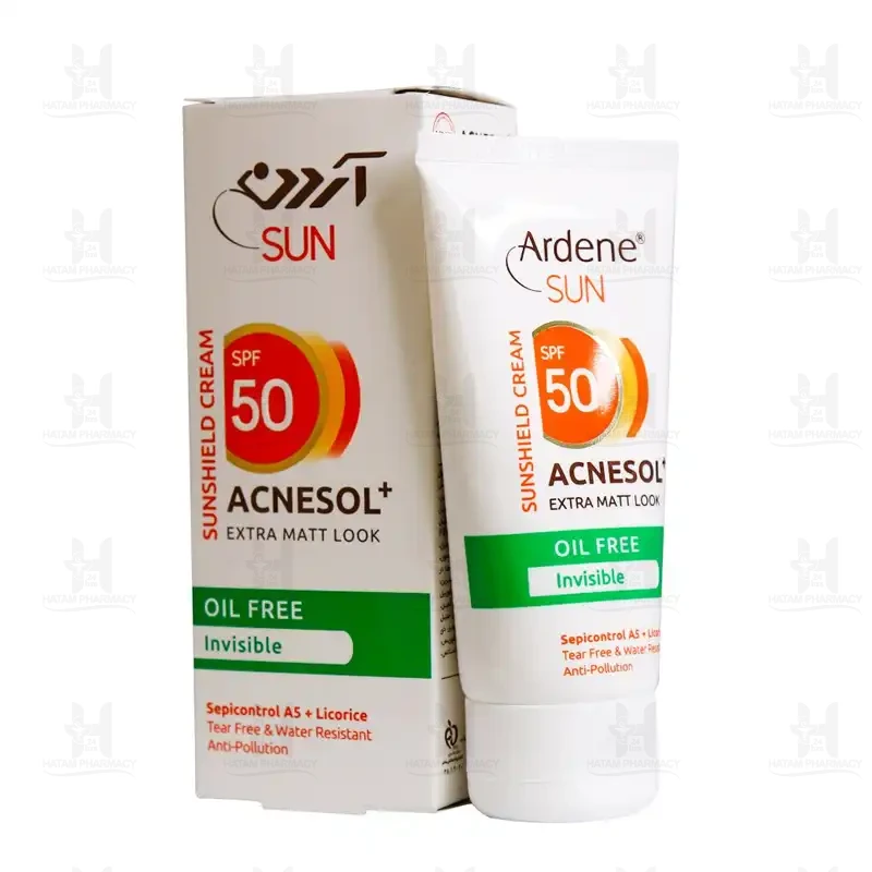 کرم ضد آفتاب پوست چرب حاوی SPF50 آکنه سول آردن 50 میلی لیتر