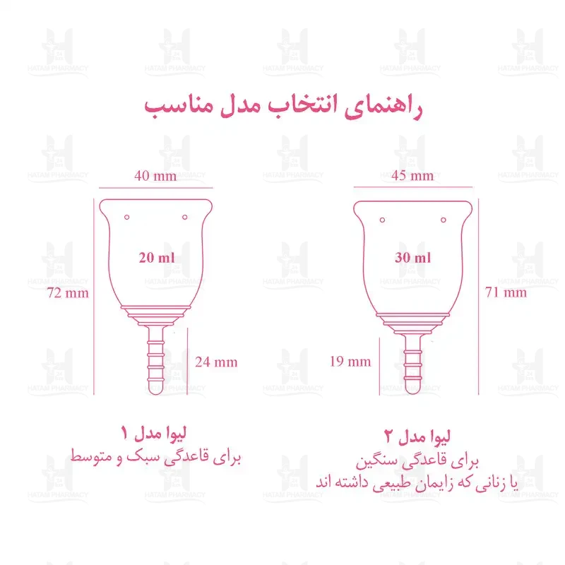 کاپ قاعدگی لیوا فارما سایز کوچک