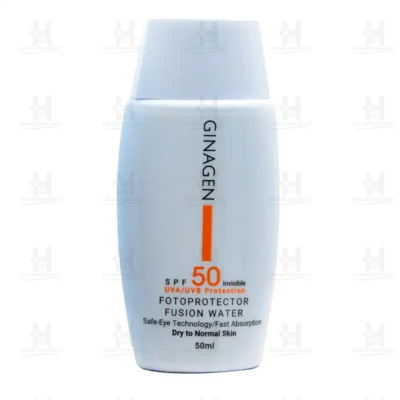 کرم ضد آفتاب فلوئید پوست خشک SPF50 ژیناژن 50 میلی لیتر