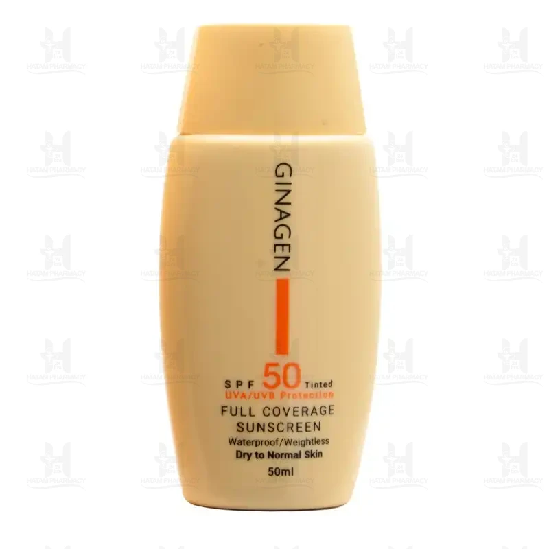 کرم ضد آفتاب فلوئید پوست خشک حاوی SPF50 ژیناژن 50 میلی لیتر