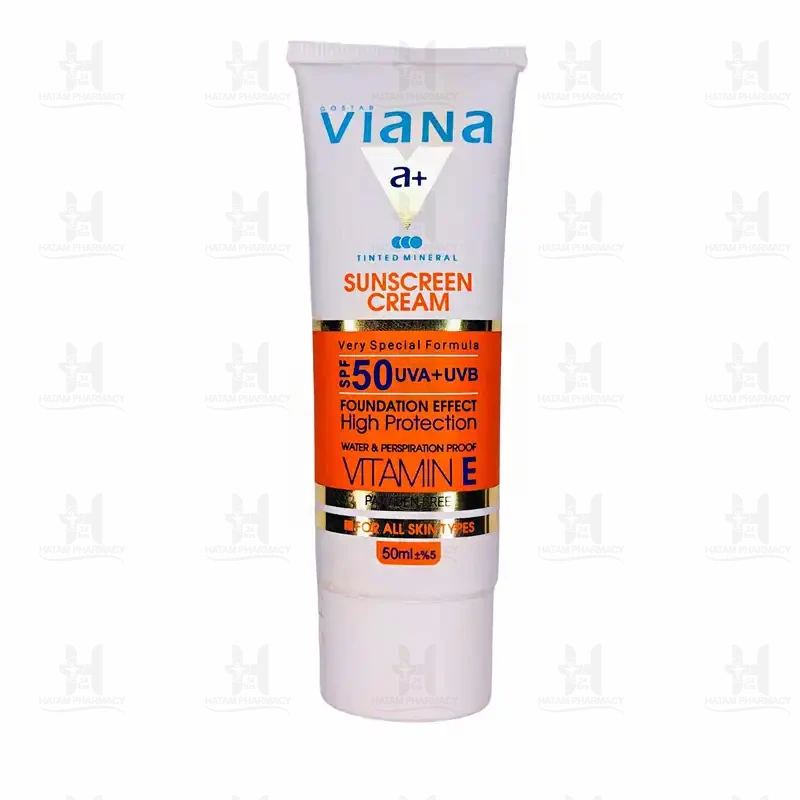 کرم ضد آفتاب رنگی spf 50 ويانا 50 میلی‌ گرم