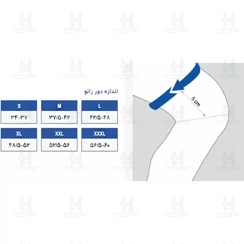 زانوبند طبی نئوپرنی با کشکک باز پاک سمن