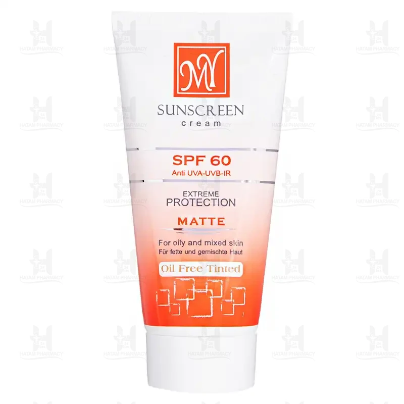 کرم ضد آفتاب فاقد چربی SPF60 مای مناسب پوست چرب  50میلی لیتر