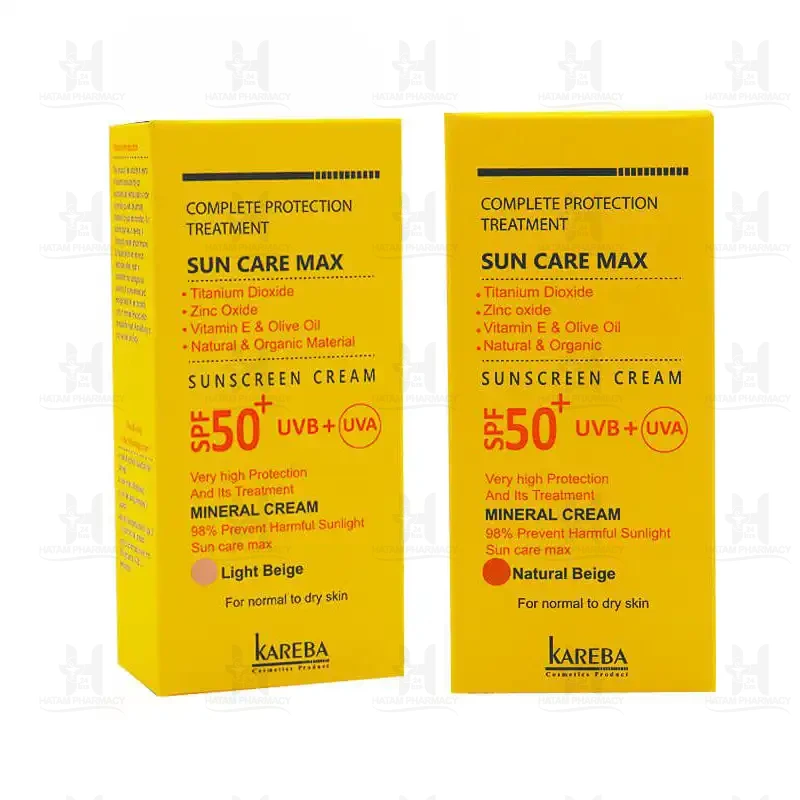 کرم ضد آفتاب پوست خشک SPF 50 کاربا 50 میلی لیتر