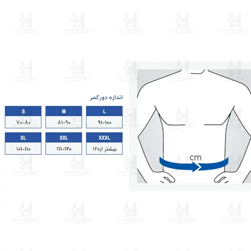 کمربند طبی کار پاک سمن کد 076