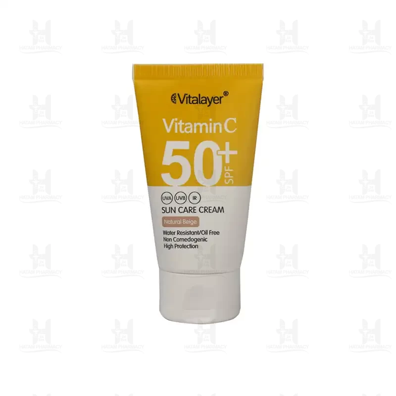 کرم ضد آفتاب SPF50+ حاوی ویتامین C ویتالیر 40 میلی لیتر