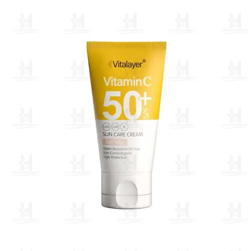 کرم ضد آفتاب SPF50+ حاوی ویتامین C ویتالیر 40 میلی لیتر