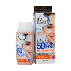 کرم ضد آفتاب پوست خشک حاوی SPF50 پیکسل 50 میلی لیتر