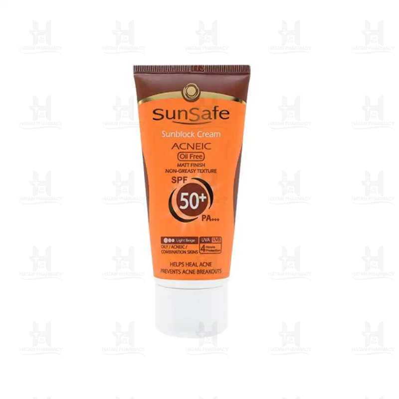 کرم ضد آفتاب حاوی SPF50 آکنیک سان سیف 50 ميلی لیتر