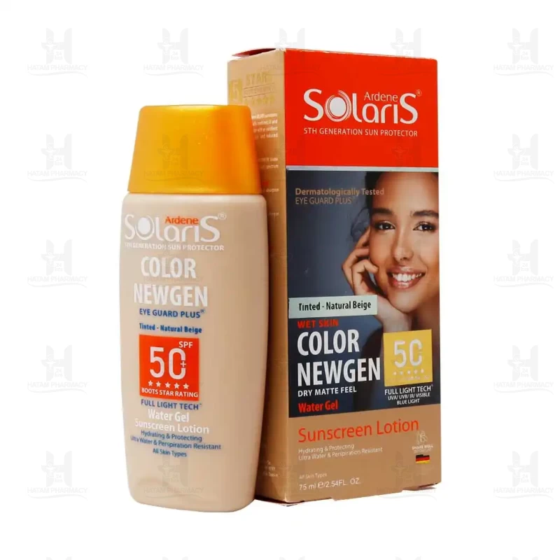 لوسیون ضد آفتاب حاوی SPF50 کالر نیوژن سولاریس آردن 75 میلی لیتر