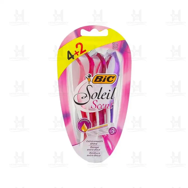 خود تراش بیک مدل Soleil Scent بسته 6 عدد