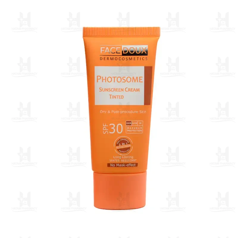 کرم ضد آفتاب رنگی SPF30 فیس دوکس مناسب پوست خشک و حساس 40 میلی لیتر