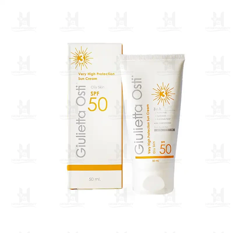 کرم ضد آفتاب بی رنگ SPF 50 مناسب پوست چرب جولیتا استی 50 میل