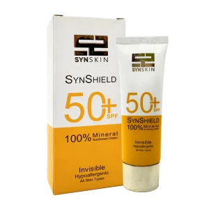 کرم ضد آفتاب مینرال بی رنگ ساین شیلد SPF50 ساین اسکین 50 گرم