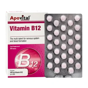 قرص ویتامین ب12 500 میکروگرم آپوویتال 30 عدد