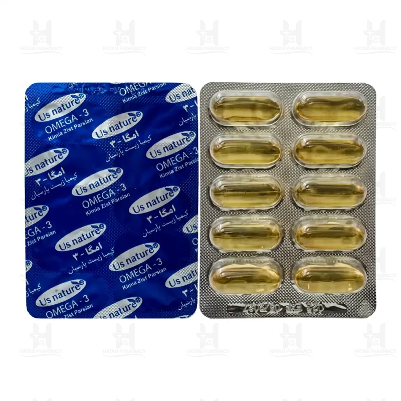 کپسول امگا 3 یو اس نیچر 1000 میلی گرم 50 عددی