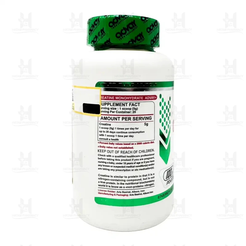 پودر کراتین مونوهیدرات ادوای پلاس 100 گرم