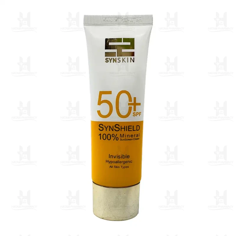 کرم ضد آفتاب مینرال بی رنگ ساین شیلد SPF50 ساین اسکین 50 گرم