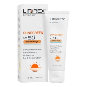 کرم ضد آفتاب SPF50 لیپورکس پوست خشک و حساس 40 میلی لیتر