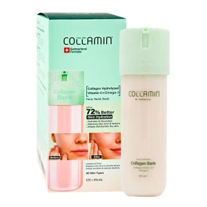 کلاژن بانک کلامین حاوی امگا 3 و ویتامین c حجم 125 میلی لیتر