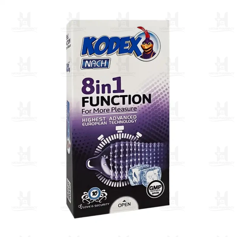 کاندوم ناچ کدکس مدل 8in1 function بسته 10 عددی