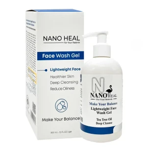 ژل شوینده صورت روغن درخت چای بدون سولفات نانوهیل 300 میلی لیتر