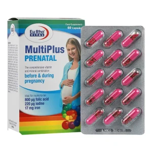 کپسول مولتی پلاس پریناتال یوروویتال بسته 60 عددی