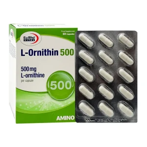 کپسول ال اورنیتین یوروویتال 500 میلی گرم 60 عددی