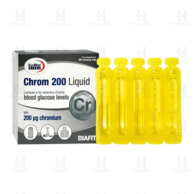 ویال خوراکی کروم 200 میکروگرم یوروویتال 10 عددی