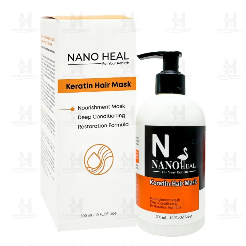 ماسک مو کراتین با آبکشی بدون سولفات نانوهیل 300 میلی لیتر