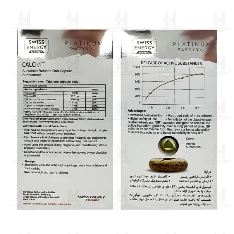 کپسول کلسی ويت سوئيس انرژی 30 عددی