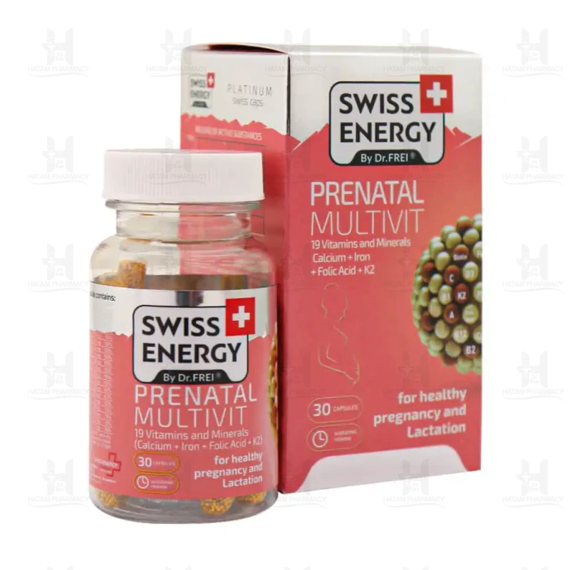 کپسول پریناتال مولتی ویت سوئیس انرژی بسته 30 عددی