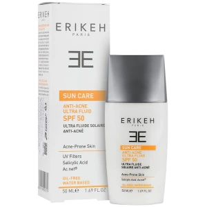 فلوئید ضد آفتاب و ضد جوش بی رنگ SPF50 اریکه 50 میلی لیتر