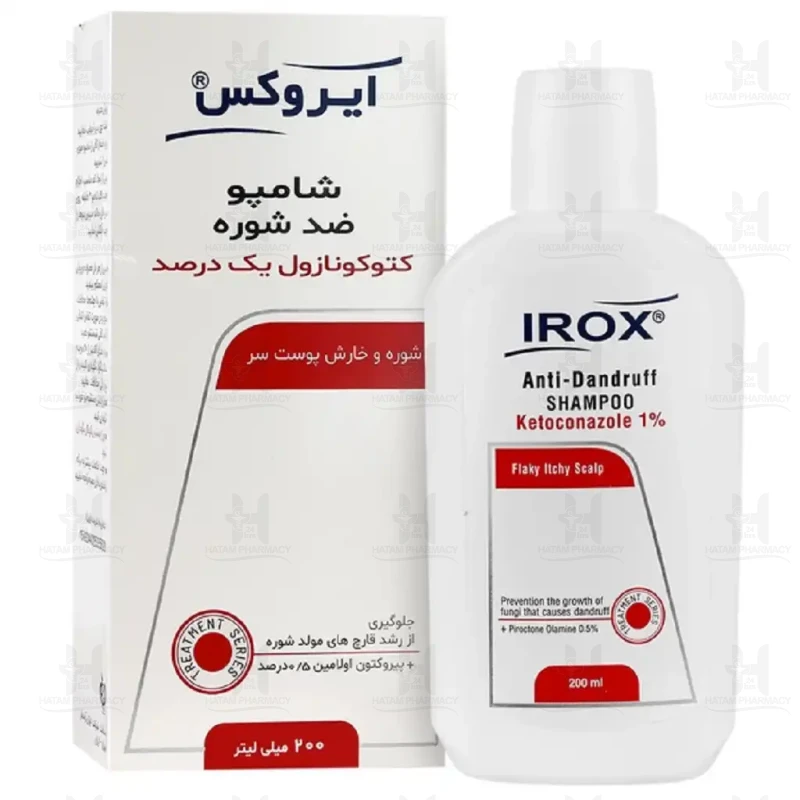 شامپو ضد شوره کتوکونازول 1 درصد ایروکس 200 میلی لیتر