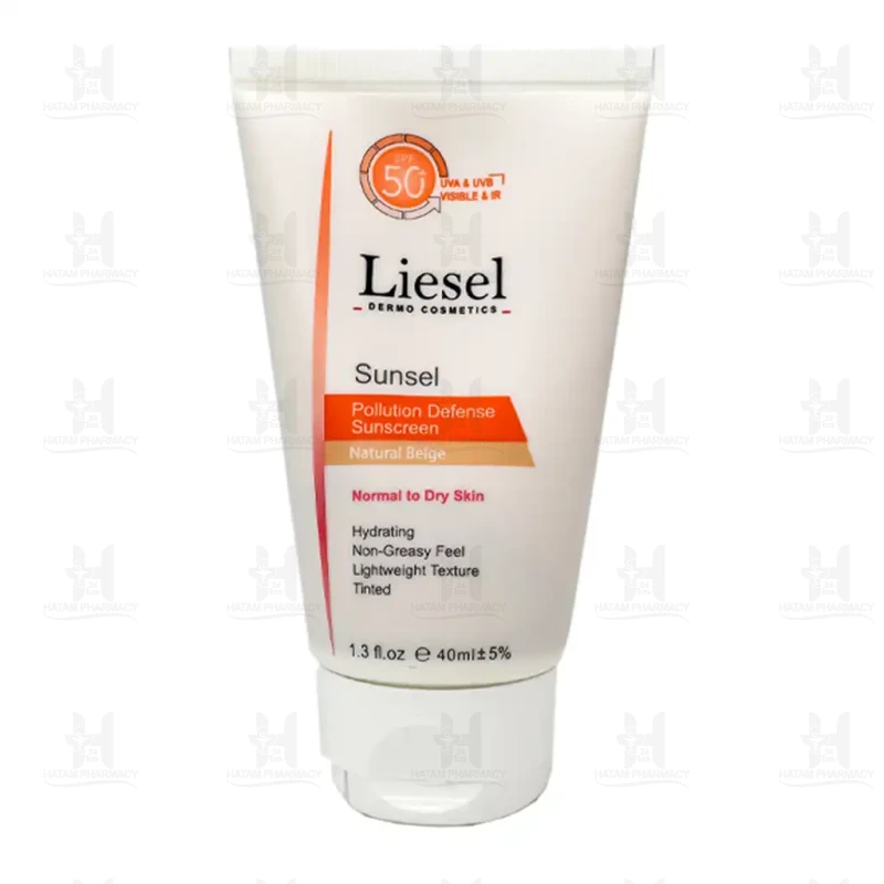 کرم ضدآفتاب پوست خشک حاوی SPF50 سانسل لایسل 40 میلی لیتر