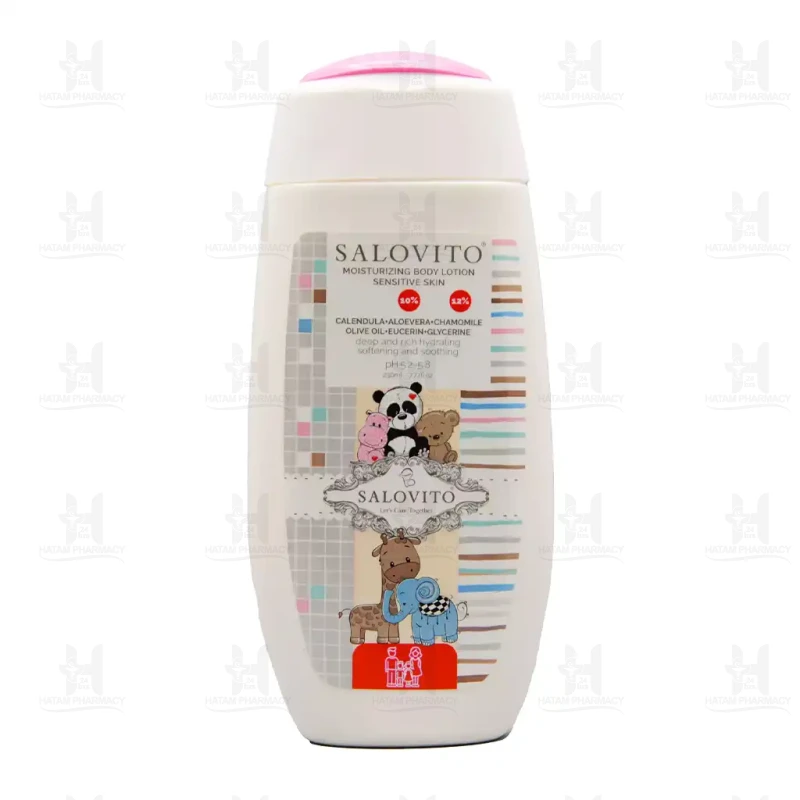 لوسیون مرطوب کننده بدن کودک سالوویتو حاوی 10% آلوئه ورا 230 میلی لیتر