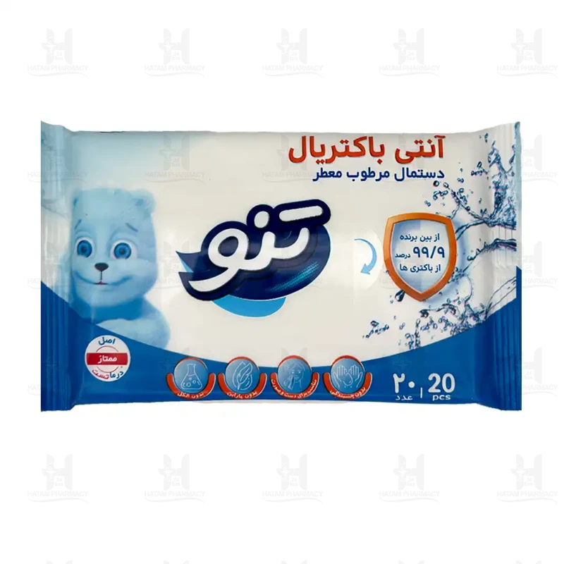 دستمال مرطوب معطر آنتی باکتریال تنو