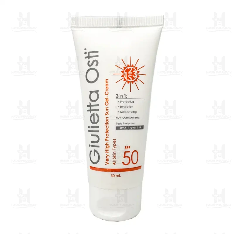 کرم ژل ضد آفتاب مناسب انواع پوست spf 50 جولیتا استی 50 میلی لیتر