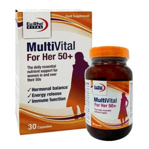 کپسول ژلاتینی مولتی ویتال فور هر +50 یوروویتال 30 عدد