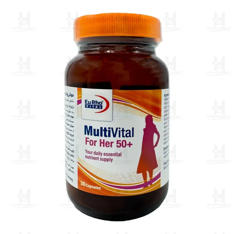 کپسول ژلاتینی مولتی ویتال فور هر +50 یوروویتال 30 عدد