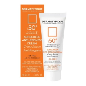 ضد آفتاب بی رنگ پوست قرمز و حساس SPF50 درماتیپیک 40 میلی لیتر