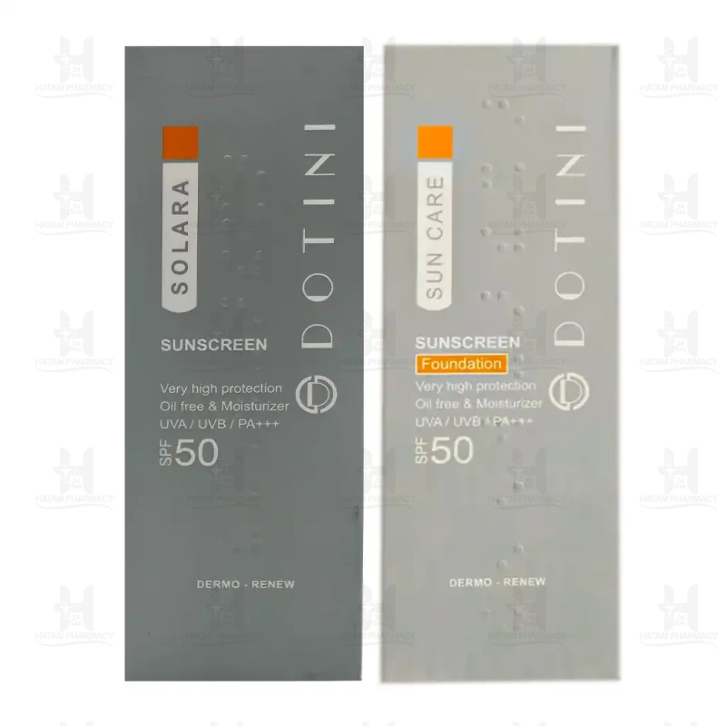 کرم ضد آفتاب رنگی فاقد چربی SPF50 دوتینی 50 میلی لیتر